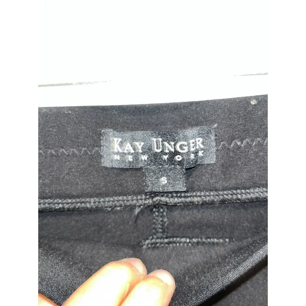 Kay Unger New York Black Stretch Elastic Waist Skinny Jeans Women's Size S